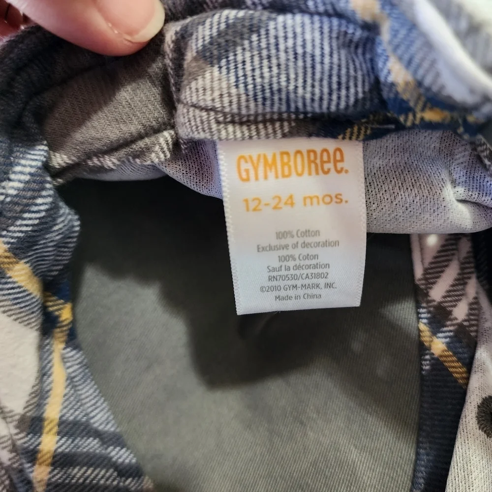 Gymboree Sidewalk King blue plaid hat size 12-24 mo
